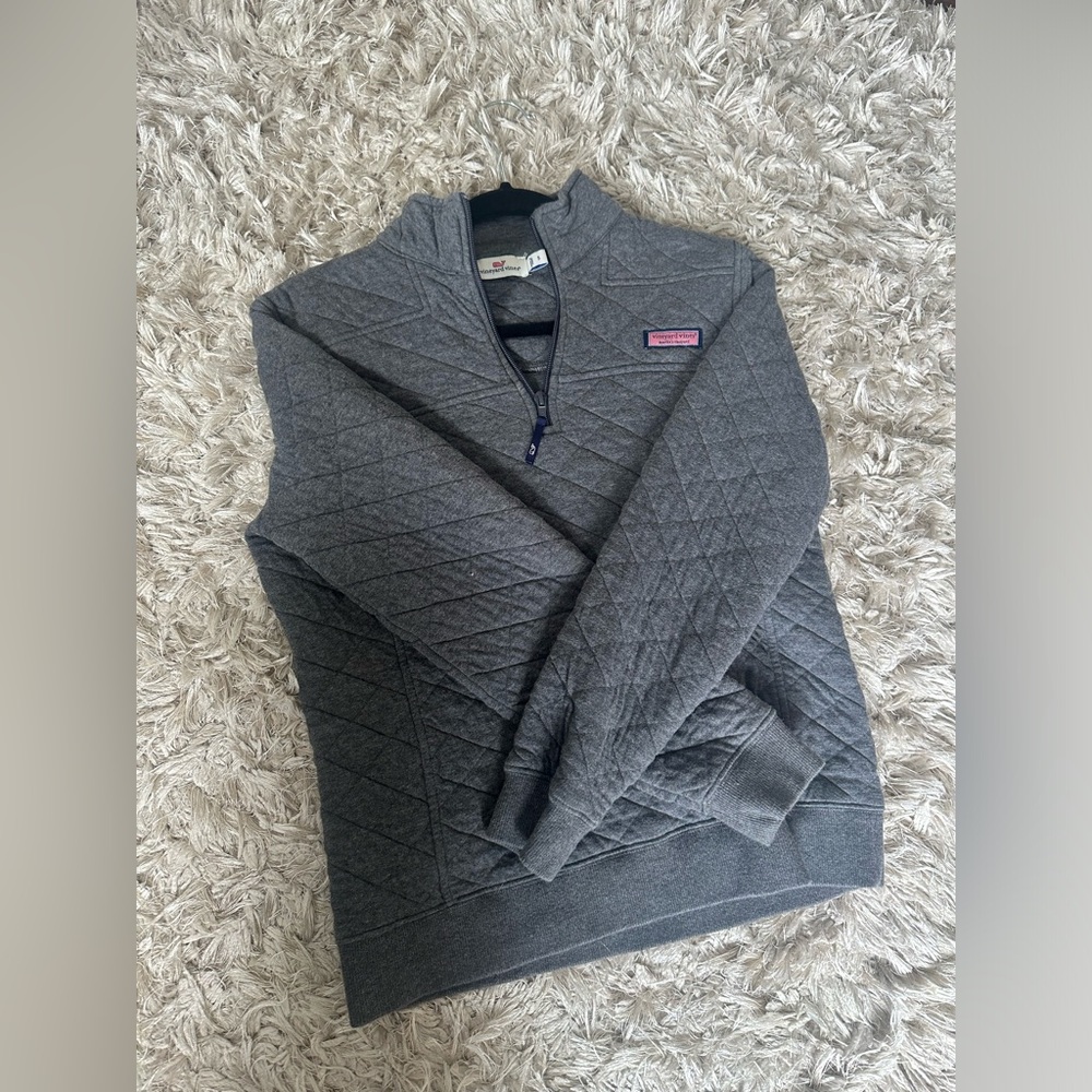 Vineyard Vines Gray Quilted Shep Shirt